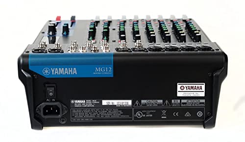 Yamaha MG12 12-Input 4-Bus Mixer | 12-input mixer with D-PRE preamps and 1-knob compressors for performances, recordings and lectures - size: 12-Input, style: Standard Mixer