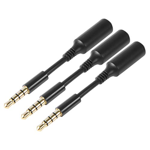 3-Pack AUX Headphone 3.5mm Extension Cable - Male to Female Extender Audio Auxiliary Jack Adapter Wire Cord Plug Connector for iPhone iPod iPad, Smartphone Tablet, Home Car Speaker System (3 INCH) - size: 3 Pack
