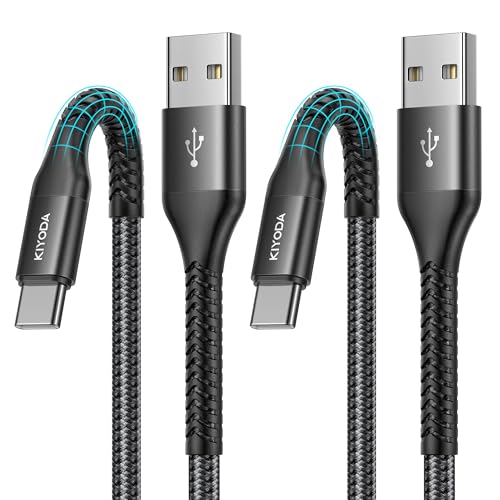 USB to USB C Cable 3A Fast Charging 6FT USB A to USB C Cable for CarPlay | 2Pack Super Durable USB Type C iPhone Charger USBC Cord for iPhone 17/16/15/Pro Max, Samsung Galaxy S26 and More-Upgraded - color: Black, size: 6FT, style: USB A to USB C