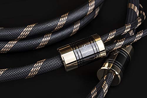 SKW Premium Audiophile Audio Cable - 2RCA Male to 2RCA Male Hi-Fi System Converter Adapter Shielded for Noise Reduction (12.8mm Diameter, 4.9ft/1.5M) - size: 4.9ft (1.5m)