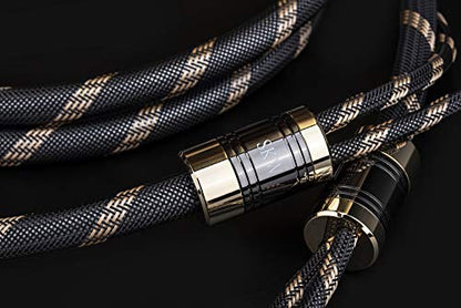 SKW Premium Audiophile Audio Cable - 2RCA Male to 2RCA Male Hi-Fi System Converter Adapter Shielded for Noise Reduction (12.8mm Diameter, 6.5ft/2M) - size: 6.5ft (2m)