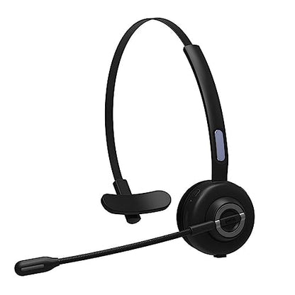 Call Center Headset, Noise Cancelling Comfort 300° Flexible Noise Cancelling Microphone, Bluetooth Headset with 10 M Wireless Range, with Magnetic Charging Base, Suitable for Office Classroom.