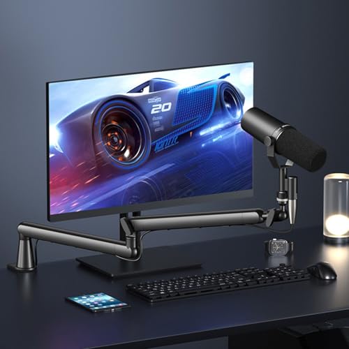 Profile Desk Microphones Boom Arm Stand for Various Mics Including Blue Yet Models Adjustable Mics Boom