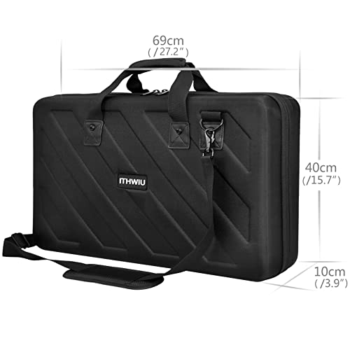 Lightweight Molded Hard Storage Case Fits for Pioneer RX, SX, SX2, SX3, Denon MC7000, FLX6 (L-27.2x 15.7 x 4 Inch) - size: DDJ-FLX6/SX2/SX3