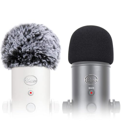 Windscreen Muff and Foam for Blue Yeti, Blue Yeti Pro USB Condenser Microphone, Indoor Outdoor Microphone Windshield 2 PACK by SUNMON - color: Yeti Windsrceen&Dead Cat