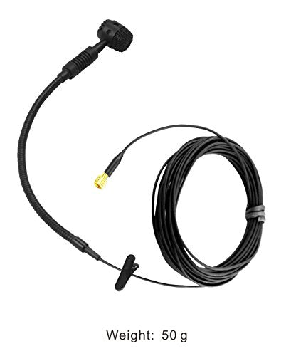 HEIMU Clip On Instrument Condenser Microphone + Universal Clip (for Cello)