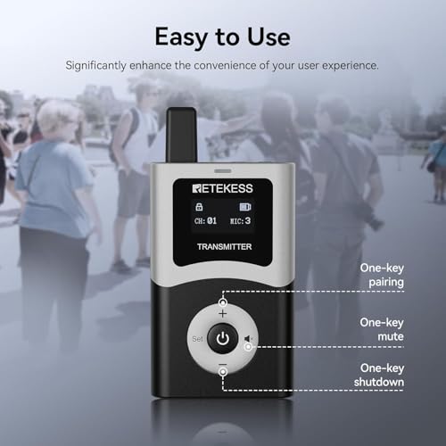 Retekess T130U(4nd Gen T130) U-Band Tour Guide System (5TX 120RX) | for Tour Groups, Digital Mode, Stable Signal, 32-Slot Charging Case,60-Slot Charging Case, 200M,40H, One-Key Operation - style: 5-120