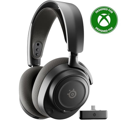 SteelSeries Arctis Nova 7X Wireless Gen 2 Gaming Headset - Real-Time App Control, 50+ HR Play, Mix 2.4GHz/Bluetooth for Xbox, PC, PS5/PS4, Switch 1/2, Mobile - Black (Renewed) - color: Black, style: Xbox