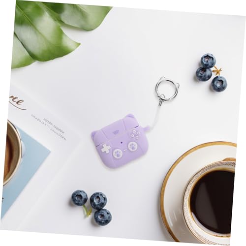 Earbud Case Covers: Silicone Earphone Protective Skin Accessories Earphone Charging Case Covers for Women Men Compatible with Airpods 3 Violet