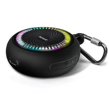 SOWO Shower Speaker Bluetooth Waterproof, Small Speaker Portable Wireless - color: Black