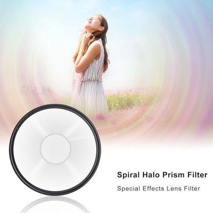 GREEN.L 58mm Spiral Halo Camera Lens Filter Halo Swirl Filter - size: 58mm, style: Spiral Halo Filter
