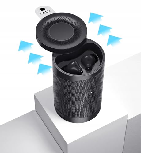 Duo Bluetooth Speaker, 2 in 1 Portable Bluetooth Wireless Earbuds Combo Mini 360 Surround Stereo Sound with TWS Earbuds Built-in Mic and Charging Case for Home Party Outdoor Travel