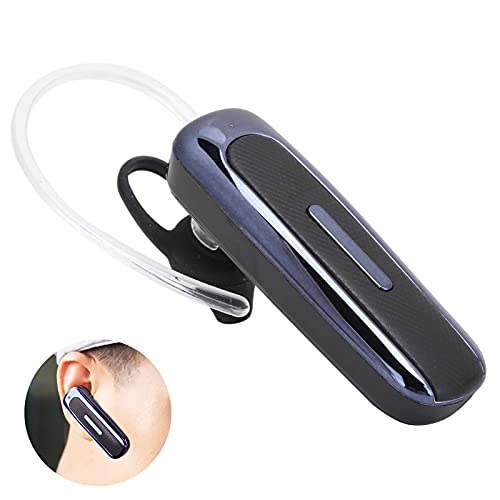 Goshyda Headset, Single Ear Hanging Business Earbuds, Bluetooth Handsfree Earpiece with Microphone, 500 Hours Standby Time Driving Headset (Blue)