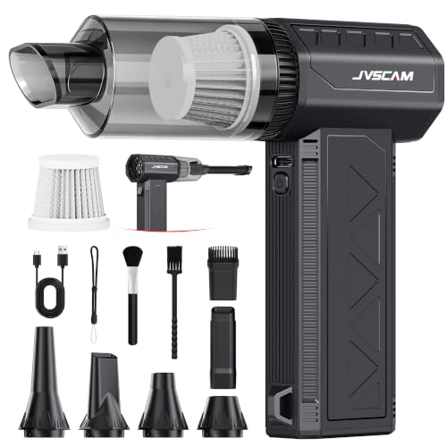 Compressed Air Duster&Vacuum Cleaner, 3-in-1 150000RPM Cordless Air Blower | Car Vacuum Cleaner with Brushless Motor Rechargeable 3-Speed,multiple nozzles for Computer Keyboard Home, Storage Bag Sealing