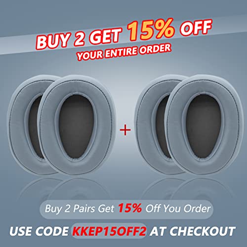 Krone Kalpasmos Replacement Earpads for Sony WH-H900N h.Ear on 2 & Sony MDR-100ABN Headphones, Sony Headphone Cushions, Sony WH H900N earpads with Soft Foam Leather(Moonlight Blue) - color: Moonlight Blue