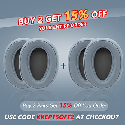 Krone Kalpasmos Replacement Earpads for Sony WH-H900N h.Ear on 2 & Sony MDR-100ABN Headphones, Sony Headphone Cushions, Sony WH H900N earpads with Soft Foam Leather(Moonlight Blue) - color: Moonlight Blue