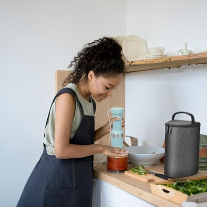 Immersion Blender Bag Compatible with KitchenAid Variable Speed Corded Hand Blender KHBV53, Storage for Dishwasher-Safe Blender Arm, Blending Jar with Lid and Pan Guard- Grey (Box Only)
