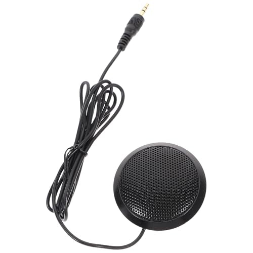 Portable Omnidirectional Conference Microphone for Computer with Noise Reduction, Plastic Material, Compact Design for Broadcast Speech and Recording, Desktop Microphone for Sound