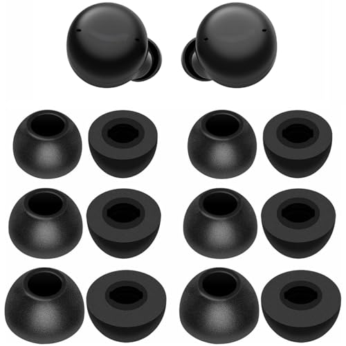 Foam Ear Tips Noise Canceling Memory Foam Eartips Ear Cap Replacement Ear Tip Compatible with Echo Buds (2021 Release, 2nd gen), L/M/S 3 Size 6 Pairs,Black 2146P