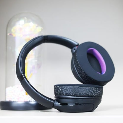 Adhiper Cooling Ear Pads for Sony WH-CH720N WH-CH710N, Black Purple Style | Upgraded Cooling Gel Headphone Earpads for Sony WH-XB900N WH-CH700N, Comfort Foam Added Thickness, Special Edition - color: Black+Purple-Upgraded Gel