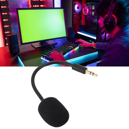 XUMIUZIY Game Mic Replacement, Microphone Replacement for Barracuda X Wireless Gaming Headset, Plug and Play 3.5mm Detachable Game Boom Microphone