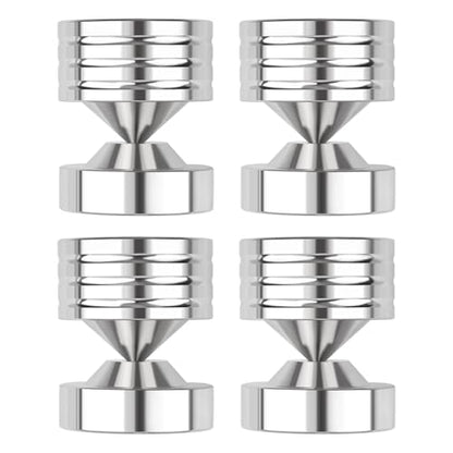 Speaker Isolation Pads 304 Stainless Steel Spikes & Isolation Feet for Subwoofer, Turntable, Bookshelf Speakers, 4 Pack with Adhesive Pads, Small - size: Small