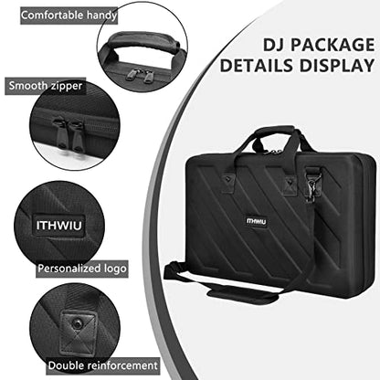 Hard Storage Carrying Case Lightweight Molded Portable | Fits for Pioneer DDJ-REV1, SR2/SR3, Denon MC4000 Numark NVII, Mixtrack Pro 3 NV Platinum - size: DDJ-REV1/SR2