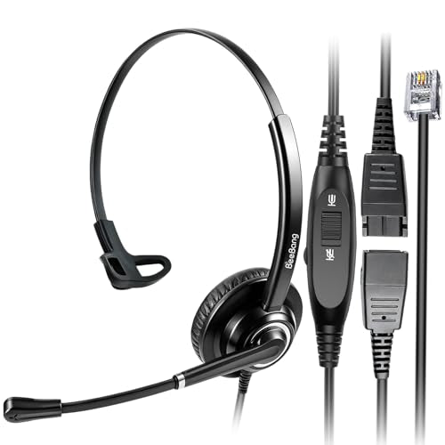 Telephone Headset with Microphone Noise Canceling for Cisco Landline Phone, Call Center Office Deskphone Headset with Phone Jack RJ9 for Cisco 6941 7841 7942 7960 7961 7962 7965 8845 8945