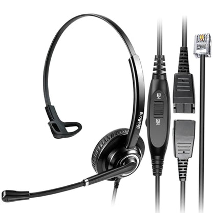 Telephone Headset with Microphone Noise Canceling for Cisco Landline Phone, Call Center Office Deskphone Headset with Phone Jack RJ9 for Cisco 6941 7841 7942 7960 7961 7962 7965 8845 8945