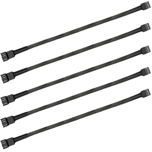 12" pwm Fan Extension Cable，4 pin Fan Extension Cable，Cable Extension pc，PC Fan Extension Cable, PWM Fan Extension Cable, PWM Extension Cable (12"（30cm） 5pcs) - size: 12"（30cm）5pcs