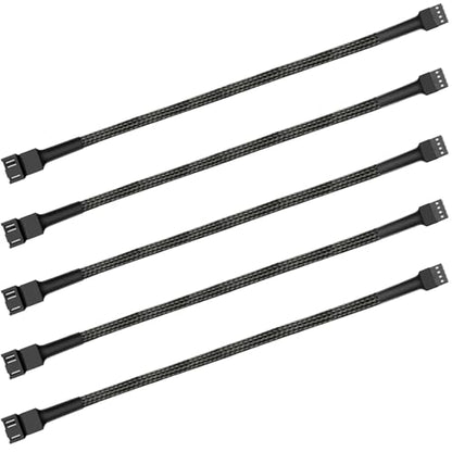 12" pwm Fan Extension Cable，4 pin Fan Extension Cable，Cable Extension pc，PC Fan Extension Cable, PWM Fan Extension Cable, PWM Extension Cable (12"（30cm） 5pcs) - size: 12"（30cm）5pcs