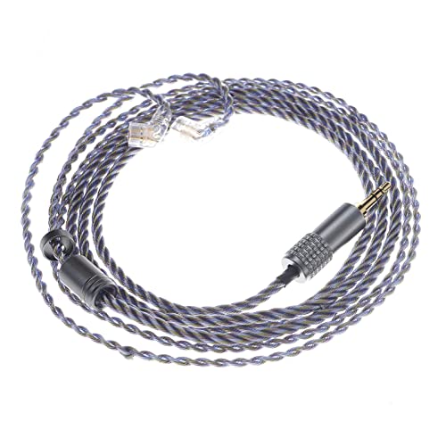 Linsoul Tripowin Zoe 4-Core Hybrid Litz IEM Upgrade Replacement IEM Cable | Pure Copper Silver-Plated Copper Gold-Plated, 24AWG In Ear Monitor Wire for Musician Audiophile, 3.5mm, Recessed 2pin - size: Recessed 2pin, style: 3.5mm