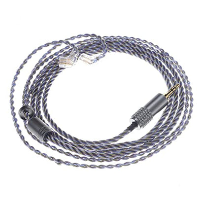 Linsoul Tripowin Zoe 4-Core Hybrid Litz IEM Upgrade Replacement IEM Cable | Pure Copper Silver-Plated Copper Gold-Plated, 24AWG In Ear Monitor Wire for Musician Audiophile, 3.5mm, Recessed 2pin - size: Recessed 2pin, style: 3.5mm