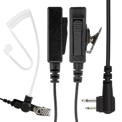 2 Pack BCT22-M1 2-Wire Surveillance Acoustic Tube Earpiece with PTT Mic Compatible with Motorola CP200D CP100D R2 DEP450 BPR40D CP200 CP185 BPR40 Yaesu FT-65 FT-25 FT-4X/V XiR P3688 - size: 2 Pieces