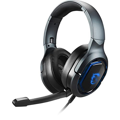 msi Immerse GH50 Wired Gaming Headset, 7.1 Surround Sound, Foldable Metal Headband, RGB Mystic Light, Carrying Pouch Included, PC/Mac - size: Large, style: Immerse GH50