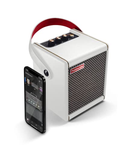 Positive Grid Spark MINI 10W Small Smart Guitar Amp & Bluetooth Speaker | Portable Sound for Guitar Playing at Home or On the Go | Pearl | Portable amp & Bluetooth speaker for electric, acoustic & bass. 100k+ tones, Spark AI, Smart Jam, up to 8-hr battery