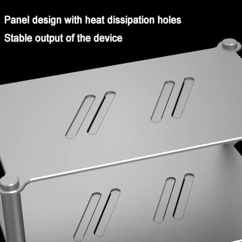 COYEUX Aluminum Audio Component Rack, Hifi Audio Stand With Vented Holes, Stackable, Expandable Storage For Amplifier Dac Turntable Home B - size: B