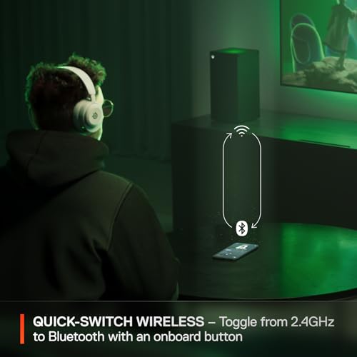 SteelSeries Arctis Nova 5X Wireless Multi-System Gaming Headset — White — Neodymium Magnetic Drivers — 100+ Audio Presets — 60 HR Battery — 2.4GHz or BT — Gen2.X Mic — Xbox, PC, PS, Switch, Mobile - color: White, style: Xbox