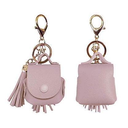 MODOS LOGICOS Charging Case Cover for Apple AirPods, PU Leather Case with Tassels - TaroPurple - color: TaroPurple(PU)