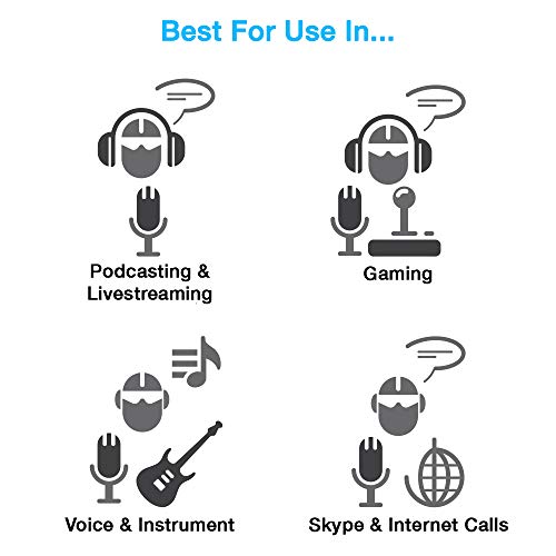 Cyber Acoustics Premium USB Microphone with Dual Recording Patterns - 24-bit Recording Perfect for Podcasting and Vlogging - Compatible with PC and Mac (CVL-2009) - style: CVL-2009