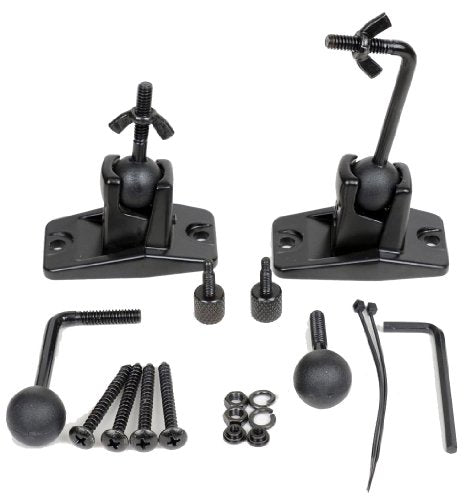 VideoSecu 5 Black Universal Satellite and Audio Speaker Mount Bracket for Wall or Ceiling MS40B5 WM6