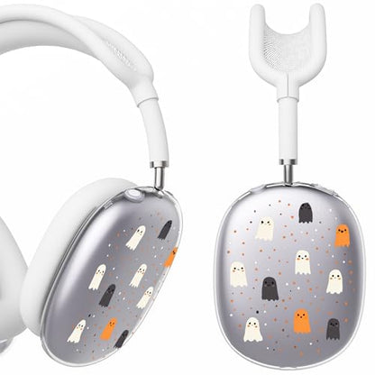 for AirPods Max Headphones Halloween Ear Covers for AirPods Max 2 | Cute Ghost Clear Ear Cups Cover | White Silicone Ear Pad Case Headband Cover for Apple AirPods Max 2/1 (2026/2024/2020) - color: Ghost A/White