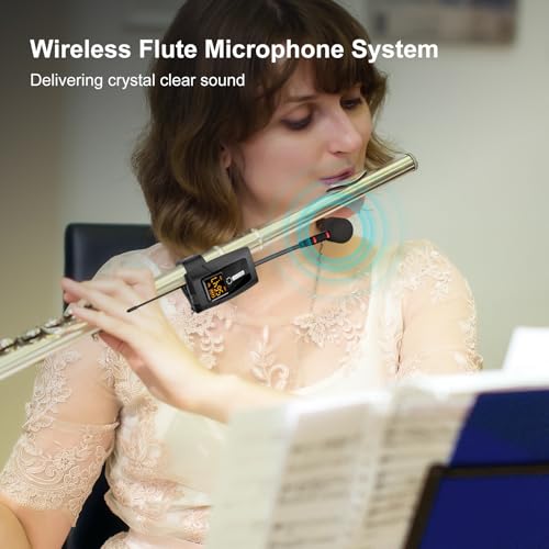 Wireless Flute Microphone System UHF Wind Music Instruments Mic - style: U-740 Flute Microphone