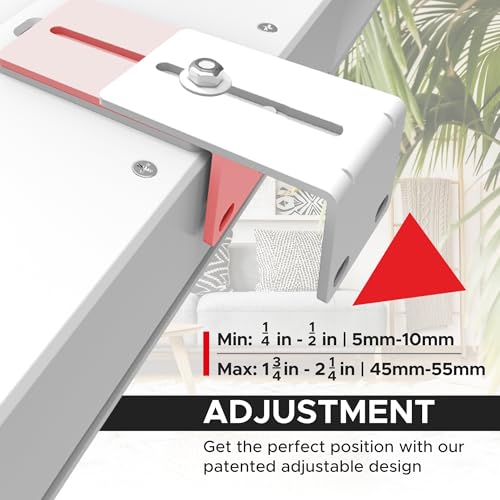 Adjustable Soundbar Wall Mount for Bose Sound Bar, White, Pair | Compatible with Bose 300/500/550/600/700/900 Lifestyle Ultra, Smart Sound Bar, TV Speaker, Mounting Under TV Bracket, White - color: White