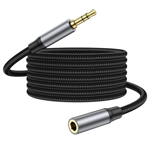 Headphone Extension Cable, 33FT Aux 3.5mm Extension Cable Male to Female Hi Fi Sound Stereo Extender Cord for Home/Car Speakers, Smartphones, Headphones, Tablets. - size: 33FT