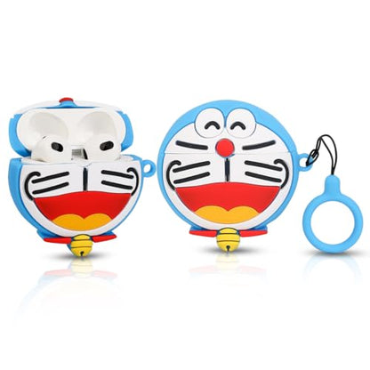 (2Pack+Cleaner Pen) XMBYGY Case for Apple AirPods 3rd Generation Wireless Earbuds with Cleaning Pen Kit, Silicone Cute Charging Case Shockproof Protective Cover and Carabiner for AirPods 3 (A+BKelf) - color: A+BKelf