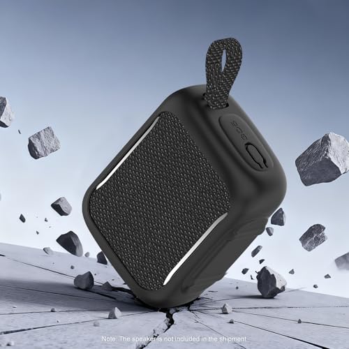 Anti-Collision Silicone Cover Waterproof Soft Anti-Drop Protective Case Anti-Scratch Shell for GO5 Portable Bluetooth Speaker Shockproof Protective Sleeve - color: Black