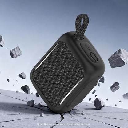 Anti-Collision Silicone Cover Waterproof Soft Anti-Drop Protective Case Anti-Scratch Shell for GO5 Portable Bluetooth Speaker Shockproof Protective Sleeve - color: Black