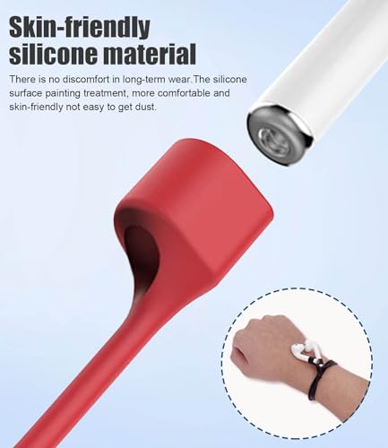 Mooyavia Ultra Strong Magnetic Anti-Lost Strap for AirPods Pro-Red | Compatible with AirPods Pro 3/2/1 & AirPods 4/3/2/1,Soft Silicone Sport Neck Lanyard,Lenth 29.9 in - color: B9-red