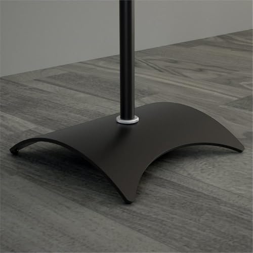 AVF Speaker Floor Stands for Speakers up to 11 lbs, Adjustable Height 31.75-42.2 Inch, Steel Speaker Stand Pair with Weighted Base, Black, EAK80B-A - style: Black w Metal Base